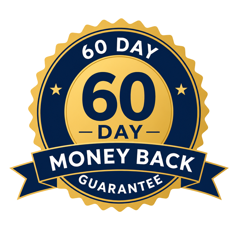 60 day money back guarantee